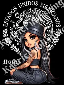 Chola Mexican Flag Notebook: 200 Lined pages