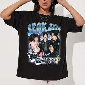 [Sale Up To 30%] Retro Seokjin Kpop T-shirt, Run Seokjin Ep Tour 2025 Shirt, Jin Echo Album Shirt, Jin Don't Say You Love Me Shirt, Seokjin Shirt Sweater