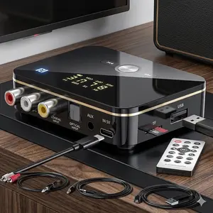 Bluetooth 5.0 multi-functional wireless receiver and transmitter, supports NFC, low latency, high-definition audio adapter, streaming music converter