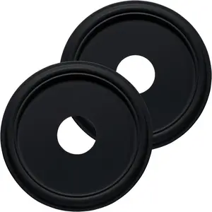Molded Nylon Ceiling Medallion for Light Fixtures and Ceiling Fans Black 13"OD x 4"ID x 1-1/8"P (Fits Canopies up to 10-1/2")