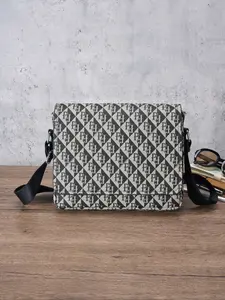 Luxury Business Style Diagonal Shoulder Crossbody Bag, Fits Tablet & Phone, Metal Buckle Strap, All-Season Commuter Travel Essential