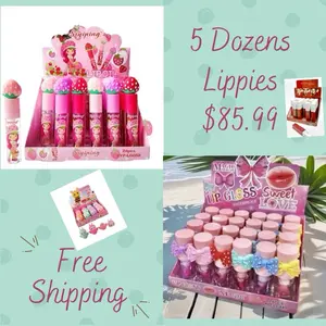 5 Dozens Lippies Lipstick Lip Oil Lipgloss Lip Tint Lip Balms with Beautiful Pigment and Excellent Moisturizing for Lips