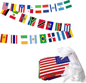 1pcs Waterproof International Flag Banner - 48-Country Colorful Pennant Flags, Festive Home & Party Decoration for Sports Events, Backdrops & Banners Supplies