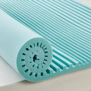 2 Inch Cooling Gel Mattress Topper Twin Size, 5-Zone Back Pain Relief College Dorm Mattress Topper, Orthopedic Pressure Relief Bed Topper, CertiPUR-US Certified