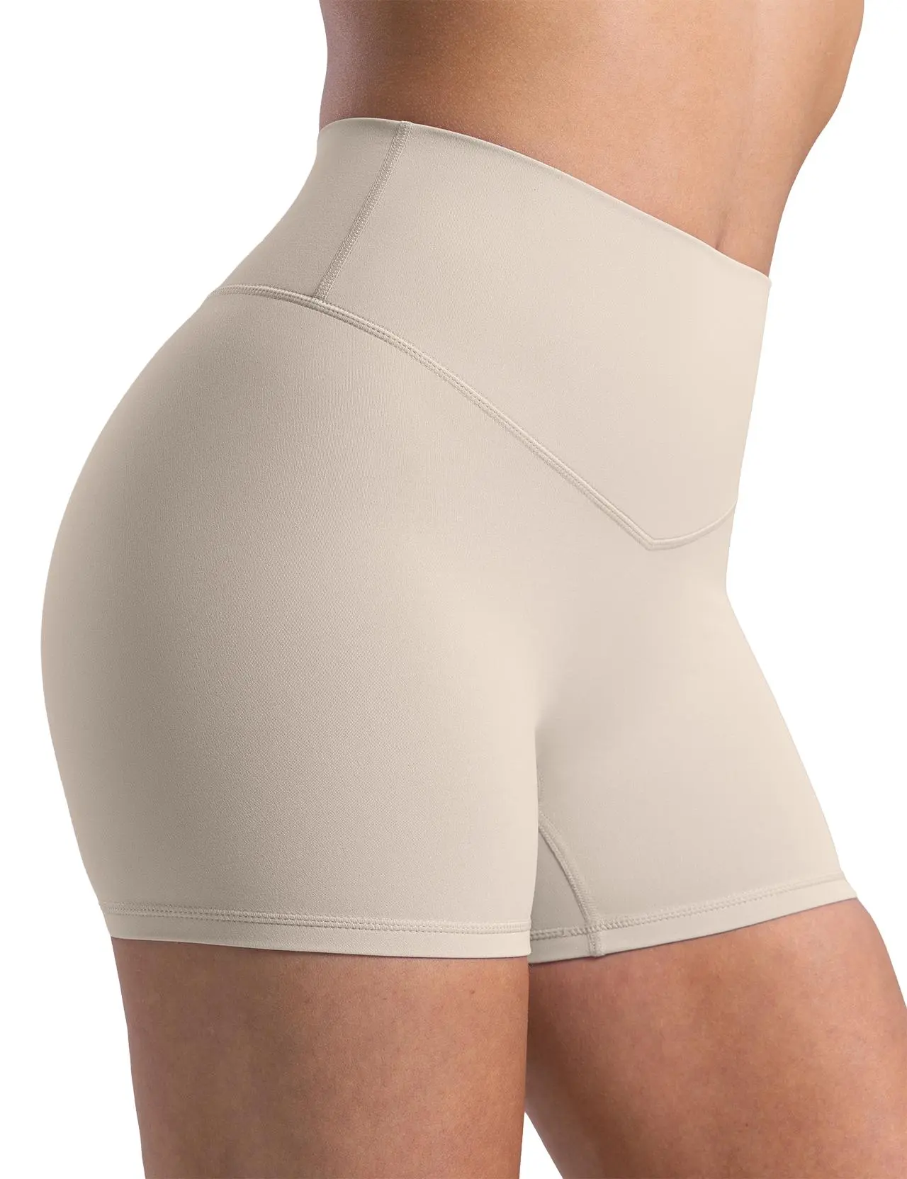 ENERBLOOM Women's Biker Shorts Workout 2.5" /4" / 6" High Waisted No Front Seam Yoga Hidden Scrunch Running Summer Gym Short