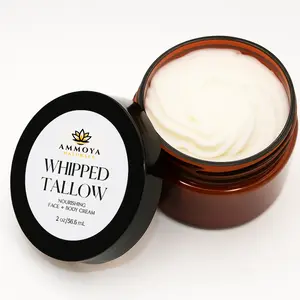 Whipped Tallow Natural Moisturizer 1 oz Jar with Lavender, Chamomile & Tea Tree Oils for Hydration, Gentle Care & Silky Support for All Skin Types Hydrate Nourishing Moisture Honey Skincare