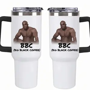 BBC 40oz Tumbler, 40oz Stainless Cup, Barry Wood Tumbler, Adult Humor Funny Drinkware Bottle , Big Black Cups Joke Water Bottle Gift