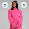 Comfrt | Basic Mock Neck Sweatshirt | Oversized Fit Mock Neck Collar With Pockets & Thumbholes