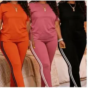 Women's Summer Sports Set, Short Sleeve T-Shirt + Tight Long Pants, Casual Running Fitness Yoga Training, Multiple Colors Available