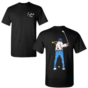 Eastside Golf Swing T-Shirt, Urban Golfer Back Graphic Tee with Blue Jeans and Chain, Eastside Script Logo Front Shirt, Soft Cotton Blend Shirt, Street Golf Apparel for Men and Women, Bold Golfer Gift Idea
