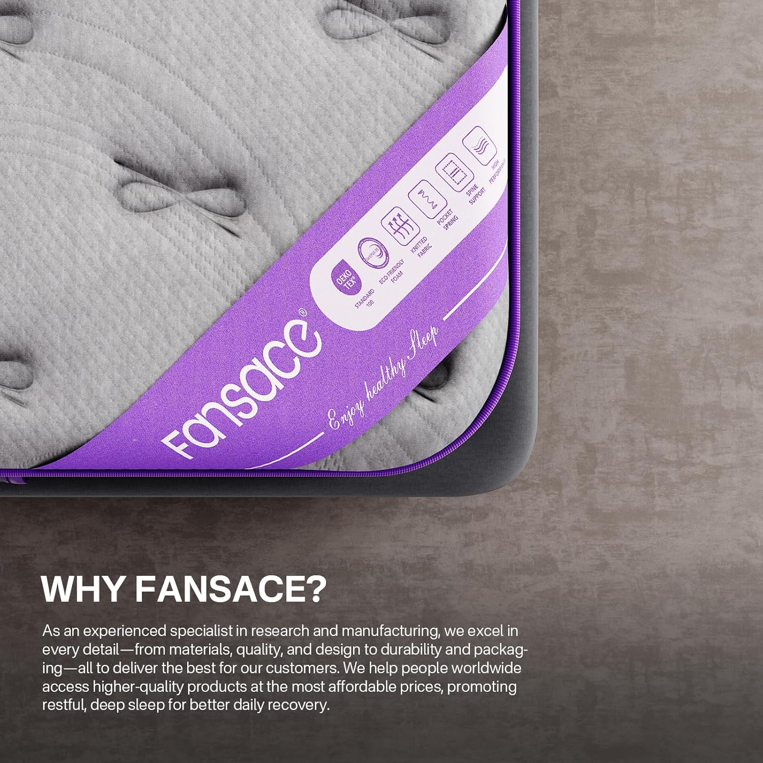 FANSACE 12/14/16 inch Luxury Hotel Hybrid Mattress,Twin/Full/Queen/King/California King Size,Mattress in a Box,2026 Upgraded,Medium Firm,Lumbar Support,Fiberglass Free Interior Cover,CertiPUR-US,Euro Top Design,Cooling-Gel Memory Foam & Pocket Springs FANSACE 12/14/16 inch Luxury Hotel Hybrid Mattress,Twin/Full/Queen/King/California King Size,Mattress in a Box,2026 Upgraded,Medium Firm,Lumbar Support,Fiberglass Free Interior Cover,CertiPUR-US,Euro Top Design,Cooling-Gel Memory Foam & Pocket Springs
