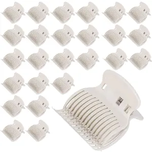 24 Hot Roller Clips for Hair Curler Claw Clip Replacement Hair Section Styling for Women Girls White