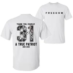 Thank You Charlie 31 Freedom T-Shirt, A True Patriot Memorial Graphic Tee, Unisex Political Statement Shirt, American Tribute Top