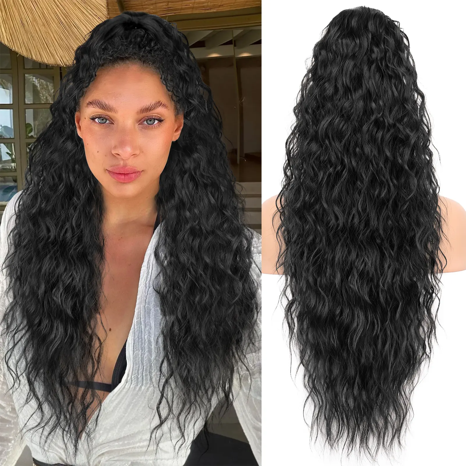 Black Claw clip Ponytail