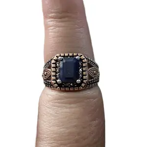 Natural Sapphire in 925 Sterling Silver Settings - Women's Jewelry