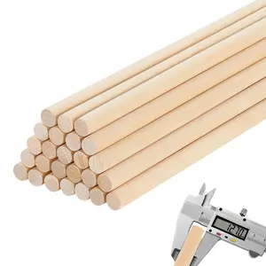 VEVOR 25Pcs Wooden Dowel Rods 1/2 x 12 Inch Natural Birch Wood Sticks Dowels, Unfinished Hardwood Sticks for Craft and DIY Projects, One-Piece Cutting & Smooth Surface & Easy to Color and Paint