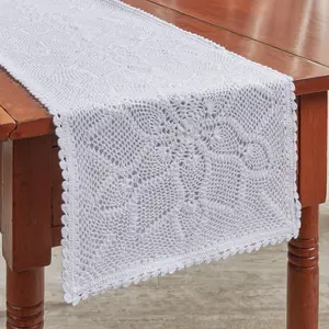 Kadia White Lace Table Runner