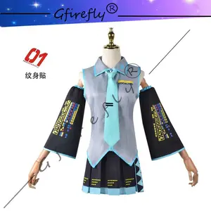 Anime Character Performance Clothes Hatsune Miku MIKU Anime Clothes Cosplay costume JK Skirt Same Suit stickers gift Halloween