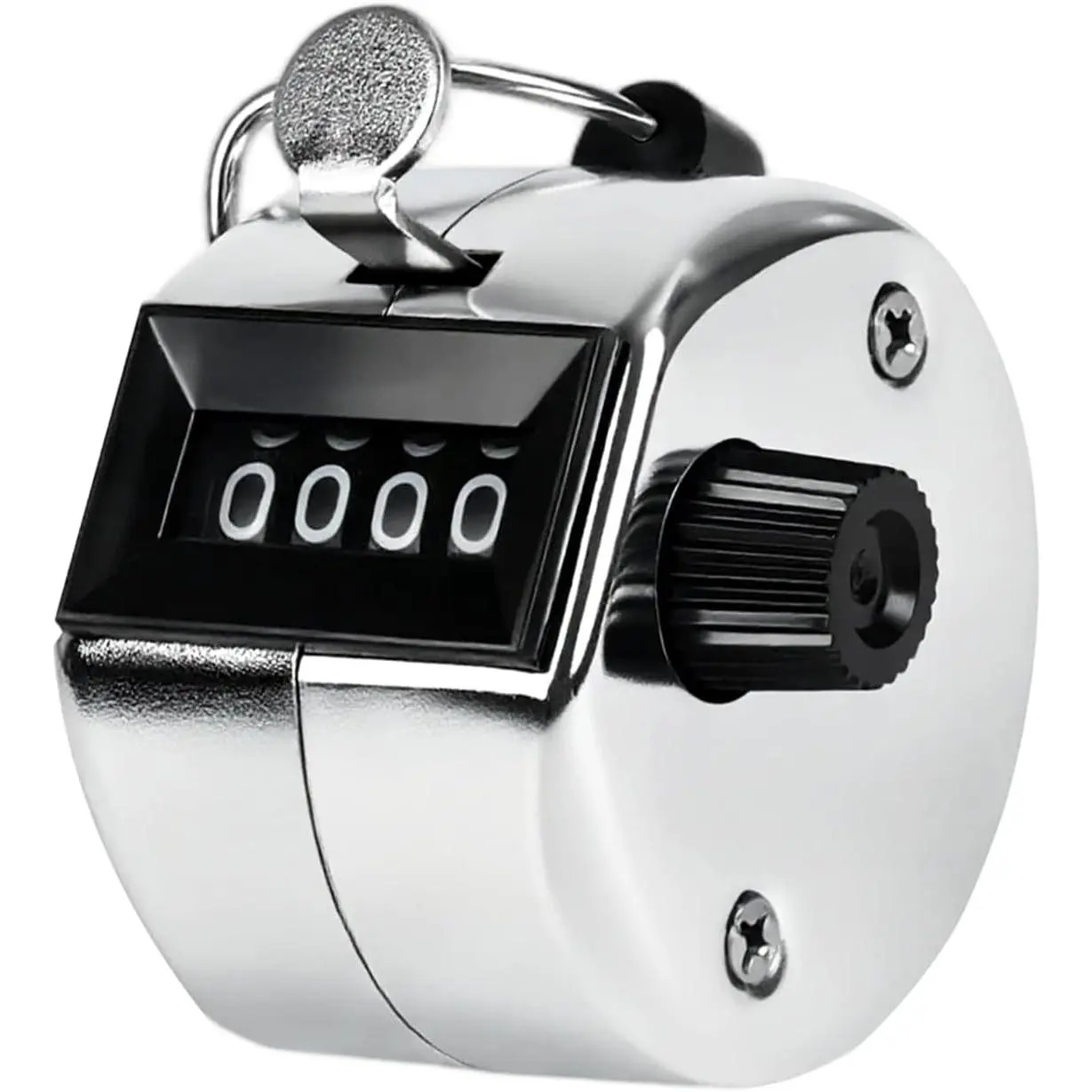 Metal Handheld Tally Counter, Clicker Counter with 4 Digit Display, Hand Mechanical Counter for Counting, Golf, Baseball, Knitting, Coaching, Fishing and Laps