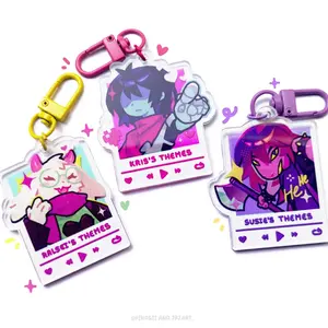 Deltarune keychains : Kris, Ralsei and Susie