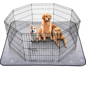 LOOBANI Washable Pee Pads for Dogs, 2 Packs Fast Absorption Reusable Puppy Pads, Waterproof Whelping Pads, Non-Slip Training Pads Pet Playpen Mat for Floor, Dog Crate