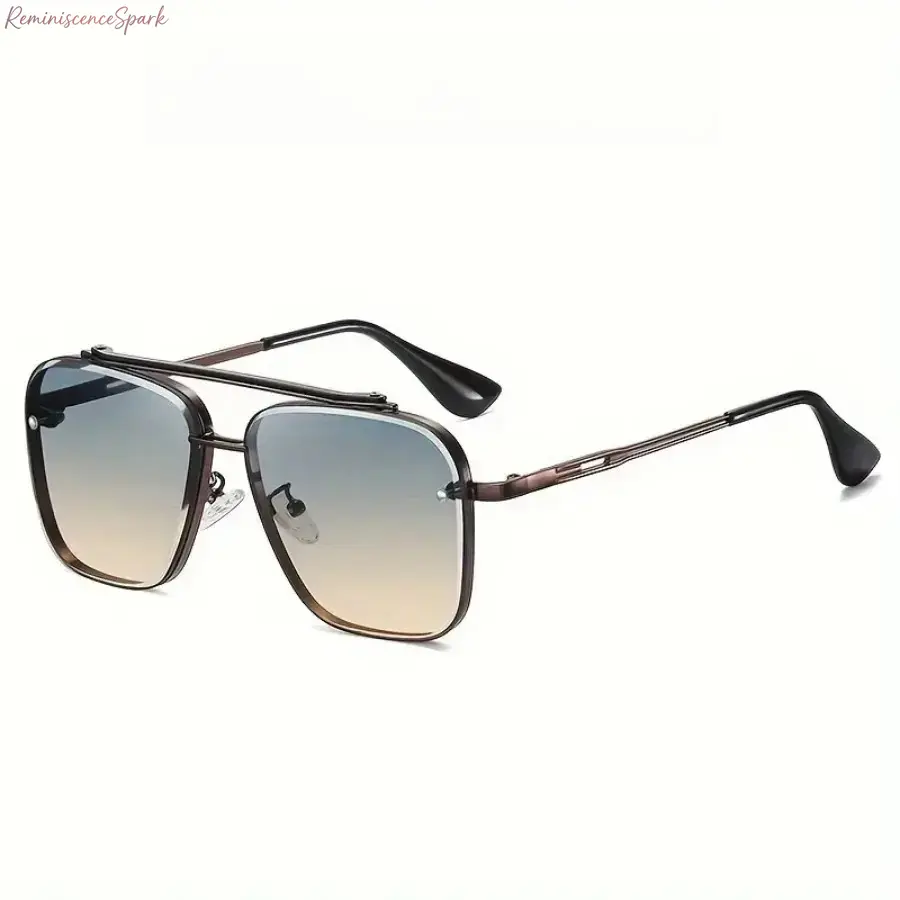 Unisex 2026 Retro Square Aviator Sunglasses - Scratch-Resist Luxury Metal Frame, Polarized Gradient Lenses, UV400 Sun Protection, Durable Vintage Sports Eyewear for Summer Beach, Outdoor Driving, Outfits & Unisex Street Fit, 2026 Retro Vibe