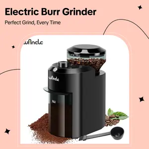 Wancle Electric Burr Coffee Grinder Adjustable Burr Mill Conical Coffee Bean Grinding with 28 Precise Grind Setting 220V/120V KIRAINAFLY