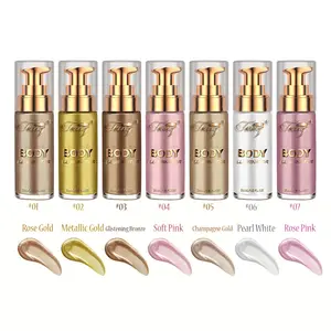 Body Luminizer 6 Colors Waterproof Smooth Shimmer Face Body Glow Illuminator Non-sticky Liquid Body Highlight Illuminator