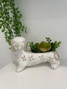 Wiener Dog Planter | Floral Planter | Animal Planter | Dachshund Planter | Sausage Dog Planter | Succulent Planter