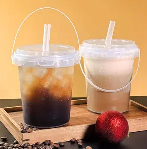 Original CaféTote 32oz (3 Pack) Drink Container with Handle & Straw Opening Durable Reusable for Coffee Lovers Stylish Portable Beverage Cup Bottles Drinkware Water Bottles.