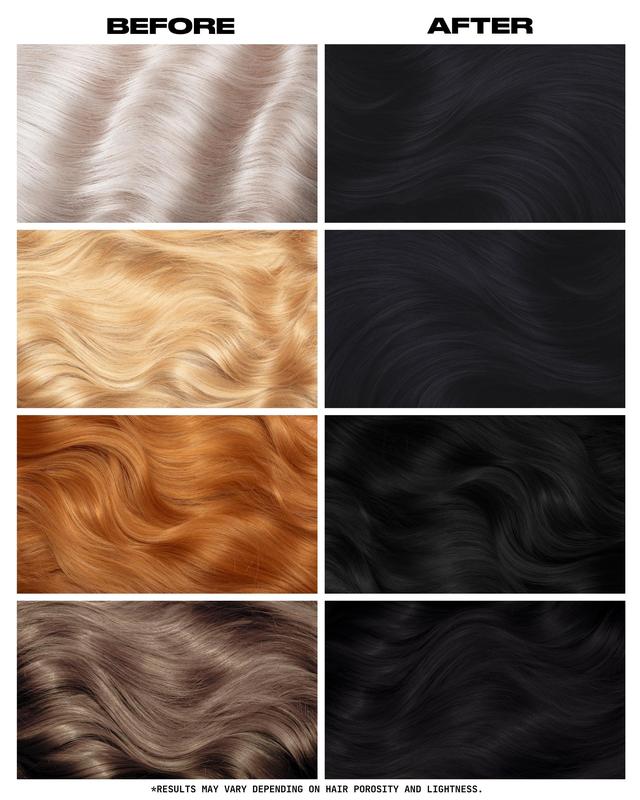 Lunar Tides Hair Color - Eclipse Black Highly Pigmented Semi-Permanent Hair Dye