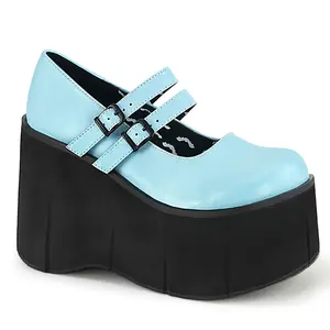 Demonia Kera-08 Baby Blue Vegan Leather Platforms