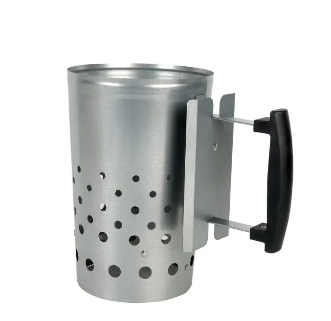 Charcoal Chimney Starter for Outdoors, with Safety Handle