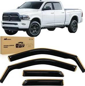 Nilight In-Channel Rain Guards, 4-Piece Acrylic Anti-Glare Vent Window Deflectors for Dodge Ram 1500 2009-2018 Quad Cab, Easy-Install Original Auto Car Truck Exterior Accessories Vehicle Vision,summervibes