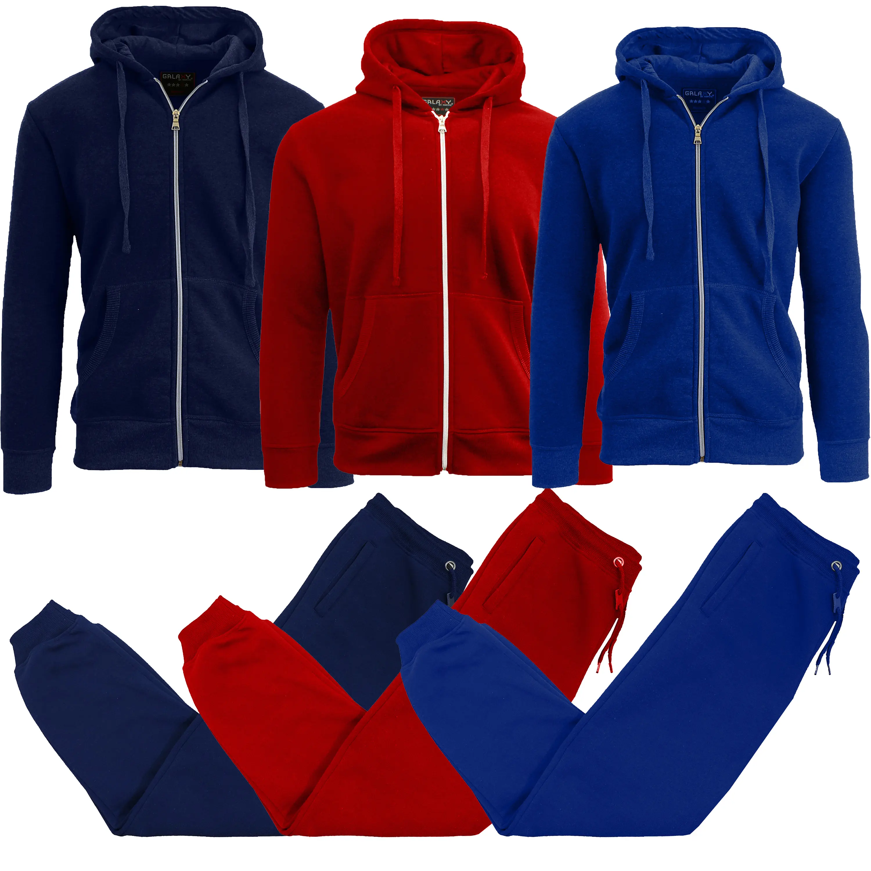 (6-Piece) Navy - Red - Royal Sets