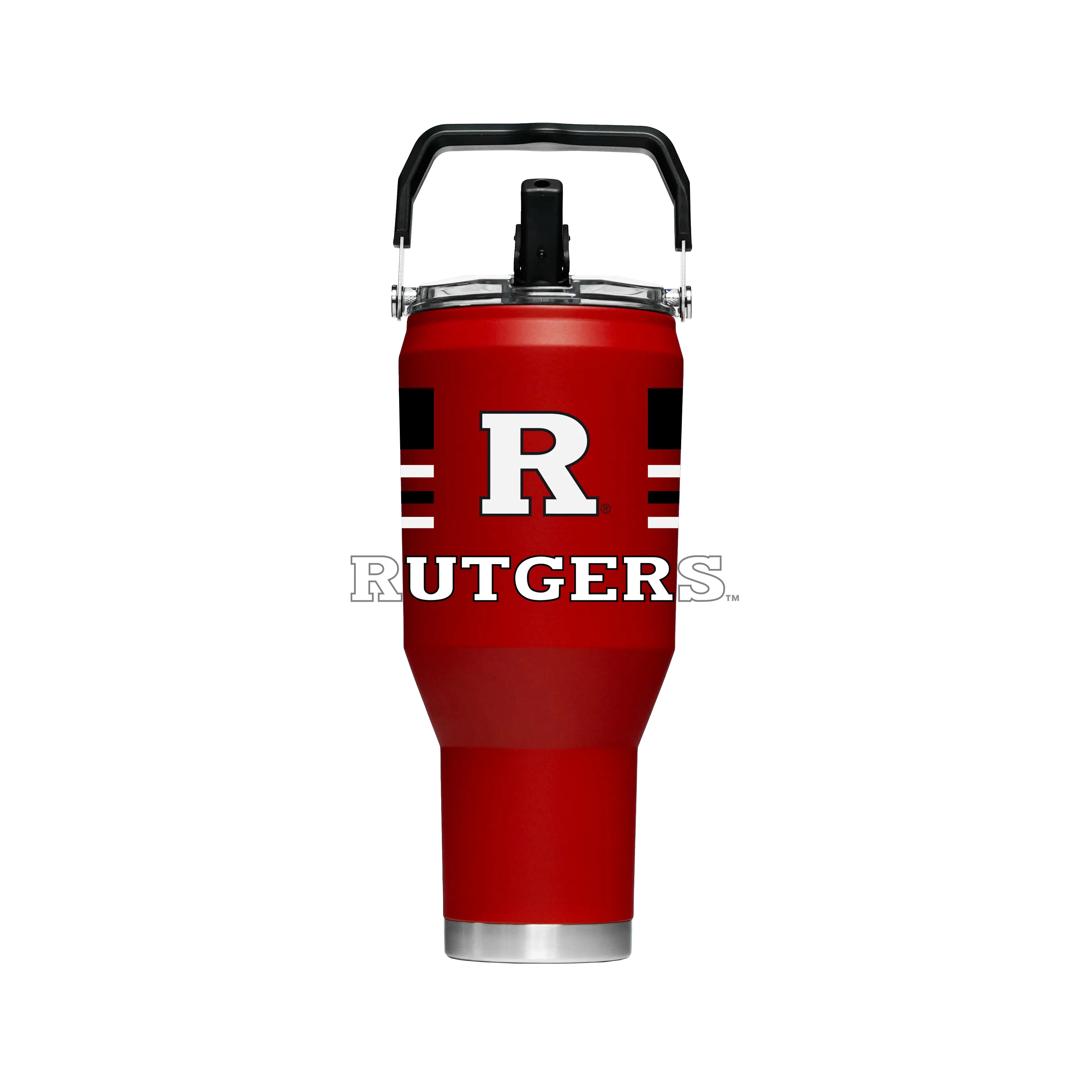 40oz Stainless Steel Printed Rutgers Insulated Leakproof Portable Tumbler with Lid and Straw - Kitchenware Drinkware Water Bottle, Anti-Leak, Leak-Free, Temperature-Control Vacuum Flask, Water Bottles, Bottles