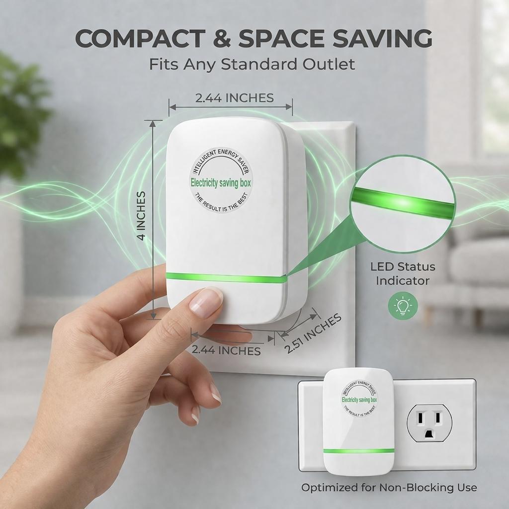 A$2026 New Updated Plug-In Power Box Equipped with US Standard Plug, Universal Wide Voltage Design, Global 90-250V AC Input Compatible, Multi-Scene Portable Power Adapter for Home & Outdoor Use