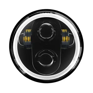5 3/4" LED Black HALOMAKER® Headlight for '18-'25 Harley® Street Bob / Low Rider / Standard
