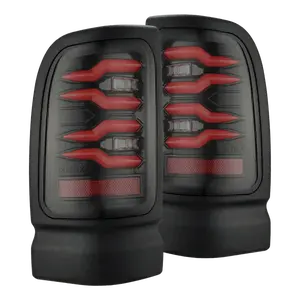 AlphaRex 94-01 Dodge Ram 1500/94-02 Ram 2500/3500 LUXX-Series LED Tail Lights Black Red