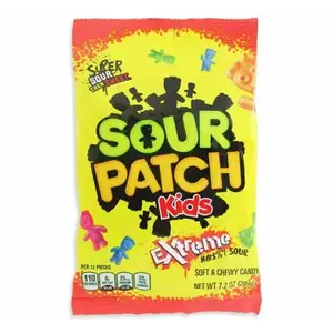 Sour Patch Kids Extreme Sours Peg Bags: 12-Piece Case Sour Patch Kids Extreme Sours Peg Bags: 12-Piece Case