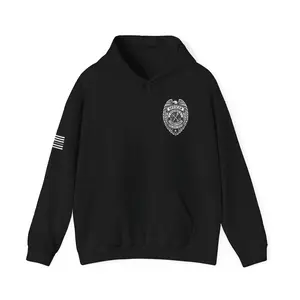 Thin Line Corrections Badge American Flag Hoodie | Law Enforcement Support