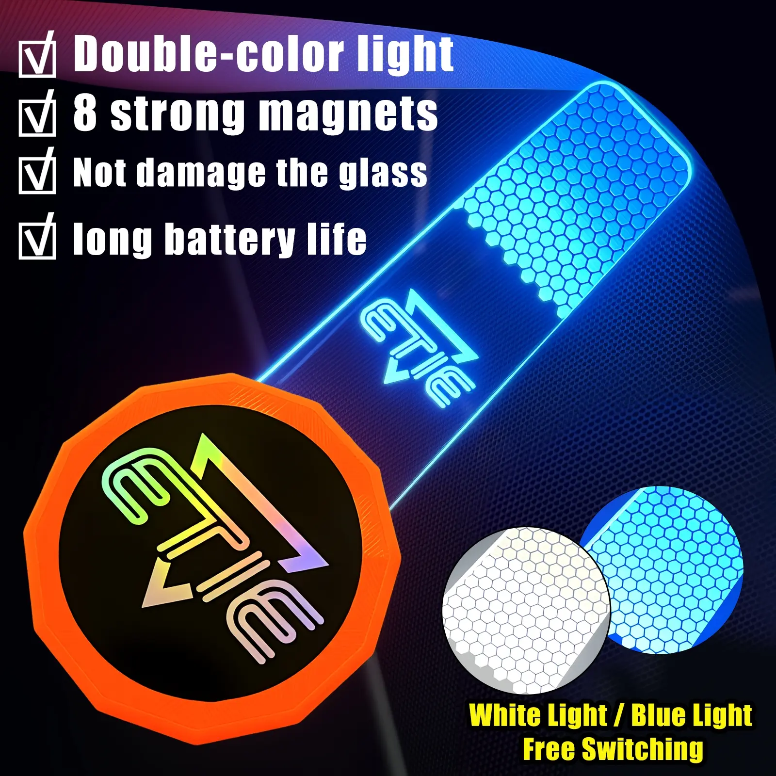 Magnetic Supplementary Light for Car Window Tinting, Strong Magnetic Tape Tool, Essential for Precise Film Application, Car Accessories