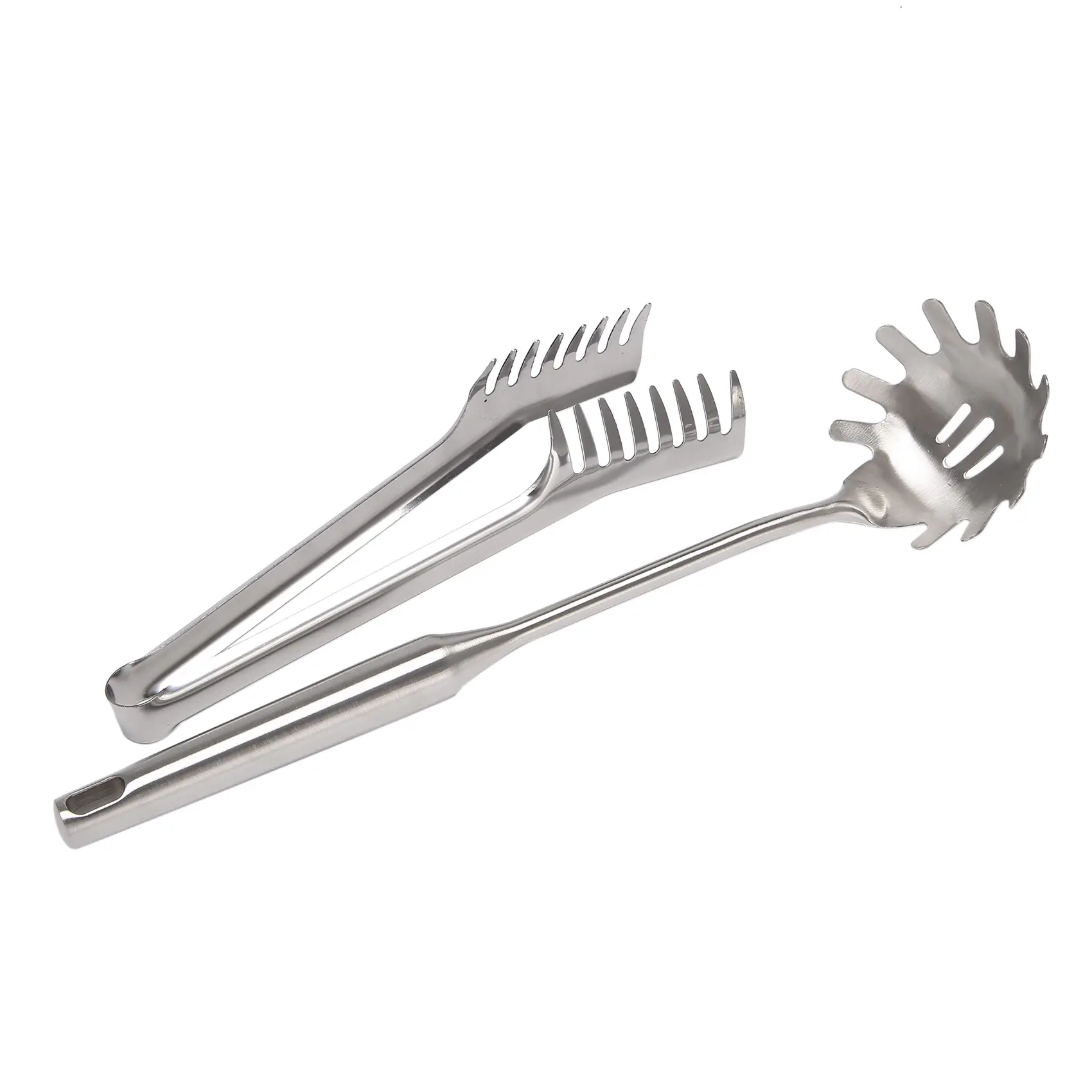 Stainless Steel 2-Piece Kitchen Utensils Set, Spaghetti Pasta Tong, Pasta Spoon Server Fork