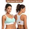 HSIA FlexCore Plus Size High Impact Wireless Fixed Molded Cups Full Coverage High Support Sports Bras for Women Racerback Workout Bra Breathable Advanced Moisture Wicking Fabric Mesh Back Bra Adjustable Padded Straps Gym Running Bra For Big Bust Women