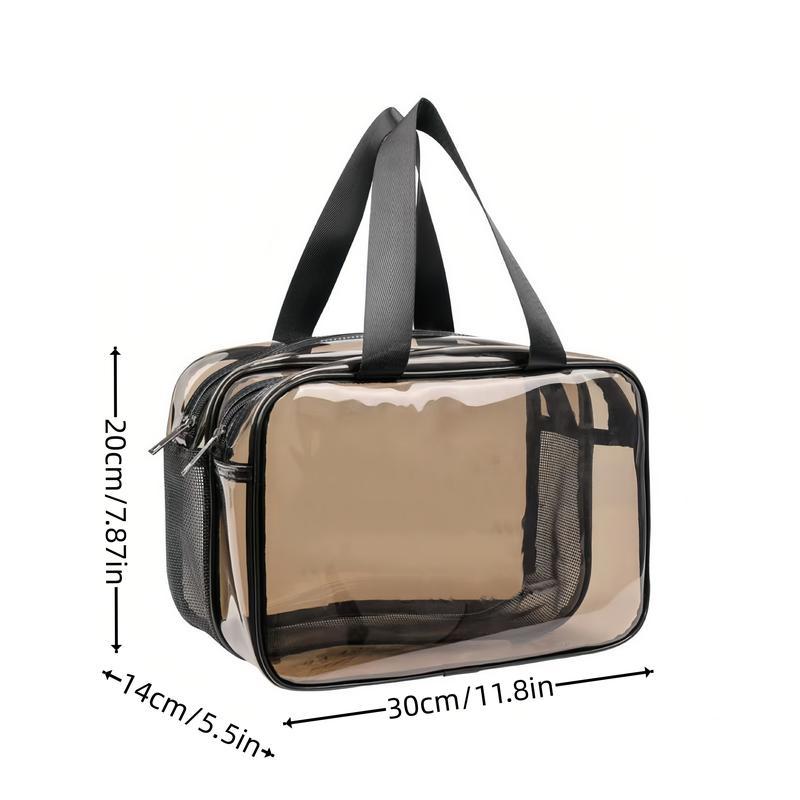 Large Clear Waterproof Multi-Functional Travel & Toiletry Makeup Bag – Transparent PVC Organizer for Skincare, Kids Essentials, Pool, Gym, Beach, Bathroom, Carry-On & Weekend Trips