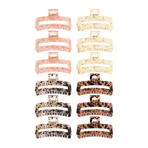 Golden Animal Hair Jaw Clips for Women Elegant Design Versatile Use Stylish Hair Accessories for Special Events & Everyday Look