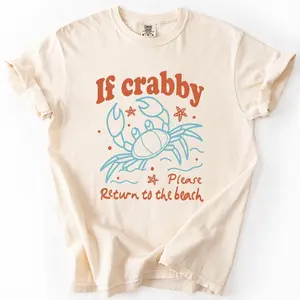 Comfort Colors If Crabby, Please Return to the Beach, Summer, Sunshine T-Shirt