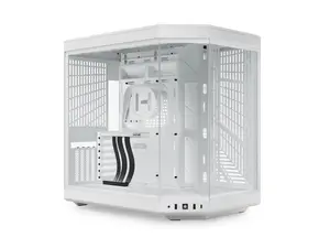 HYTE CS-HYTE-Y70-WW Y70 Dual Chamber Mid-Tower ATX Case with PCIe 4.0 Express Riser Cable, Snow White