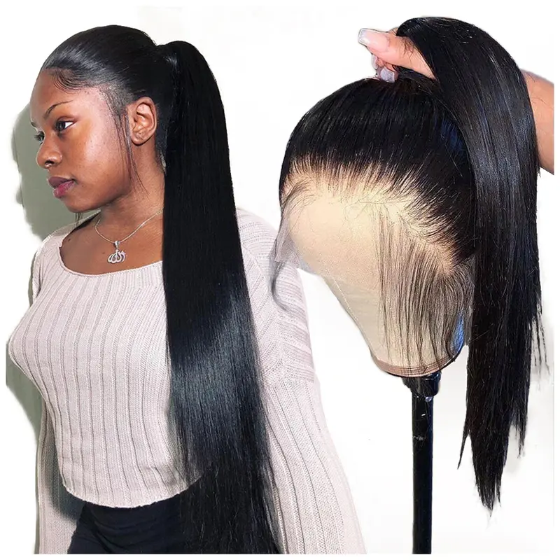 Women's Yeswigs Glueless HD Closure Luxury Human Hair Lace Front Wig - 13x6/13x4 Transparent HD Lace Frontal, Pre-Plucked Baby Hair, Brazilian Straight, 180 Density, Natural Color, Heat Resistant, Skin-Friendly, With Baby Hair