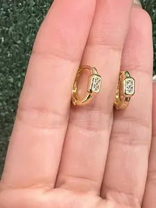 Little Girld Hoops 14k Gold Plated